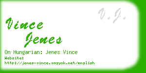 vince jenes business card